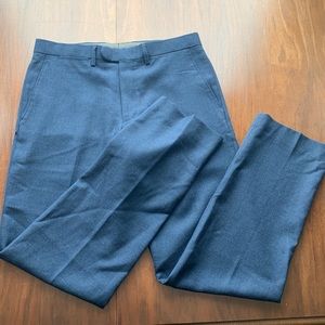 J. Crew Bowery Glenn Plaid Pant 100% Wool Navy